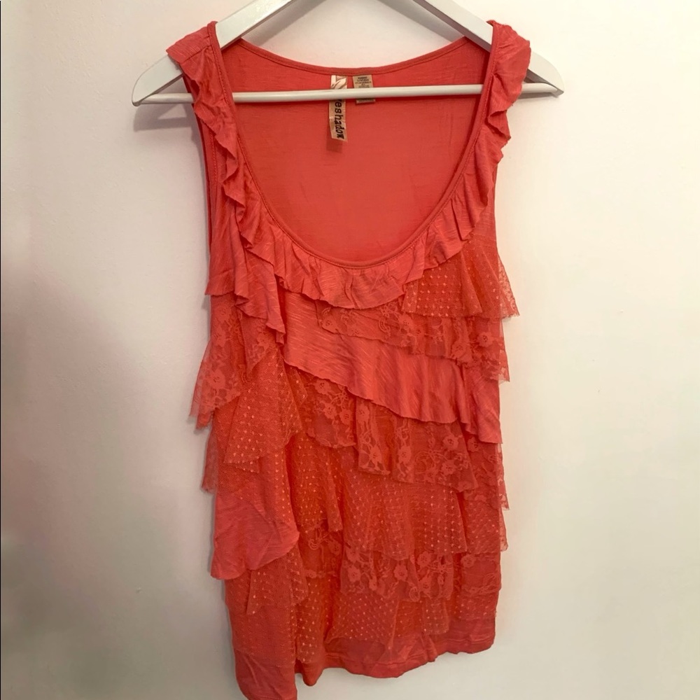Y2K lace tank top